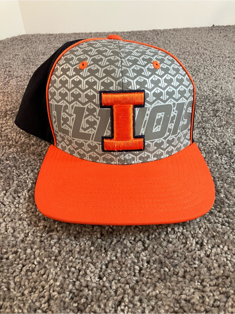 Illinois Fighting Illini Hat Zephyr 3M Reflective SnapBack Cap Hat Adjustable